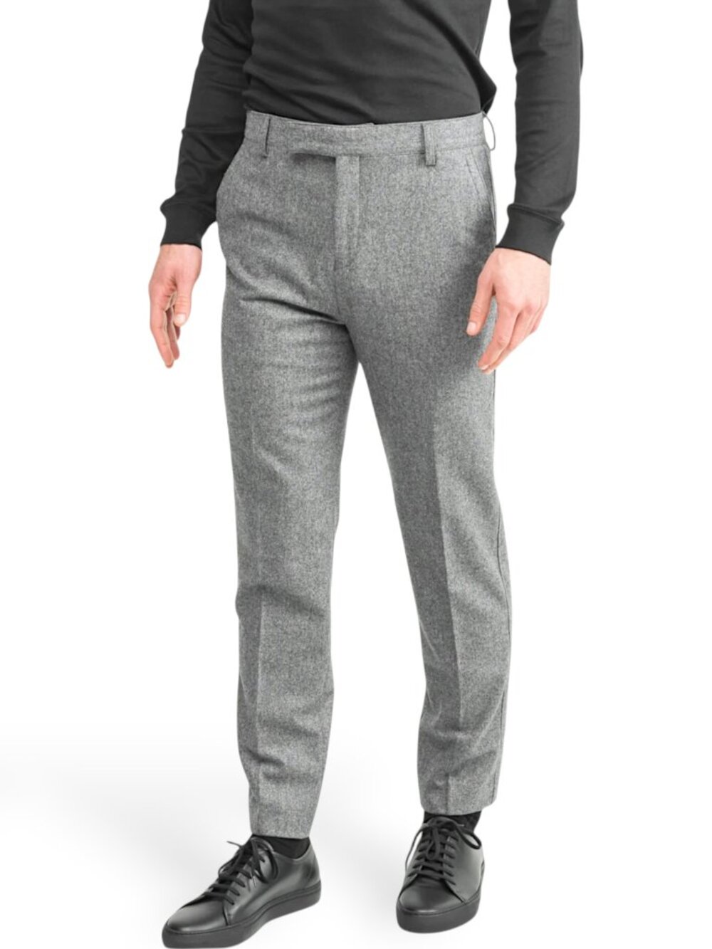 Saison 1865 Vitale Barberis Canonico Gray Flannel Virgin Wool Pants New 34 Ws 42